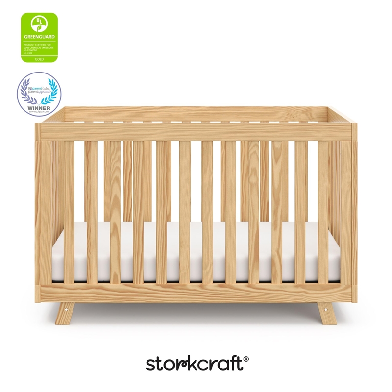 Stork Craft USA Beckett Wood 3-in-1 Convertible Crib in Natural