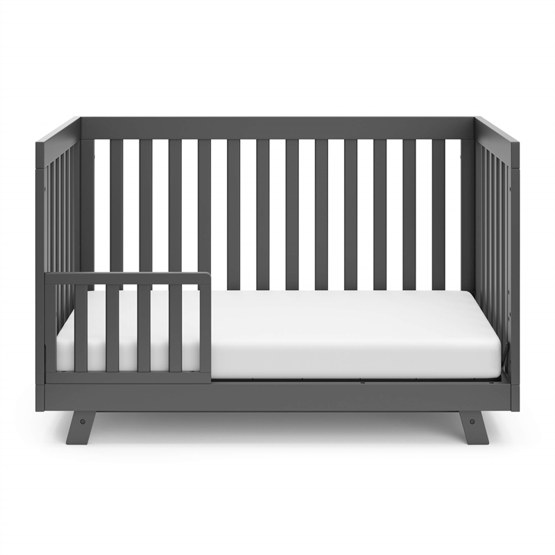 Stork Craft USA Beckett Wood 3-in-1 Convertible Crib in Gray Finish