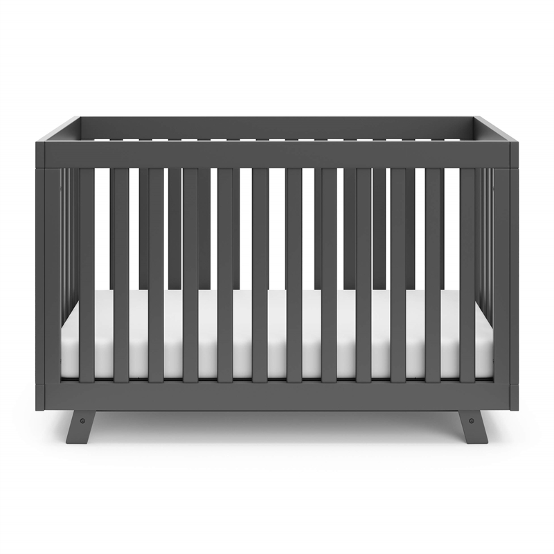 Stork Craft USA Beckett Wood 3-in-1 Convertible Crib in Gray Finish