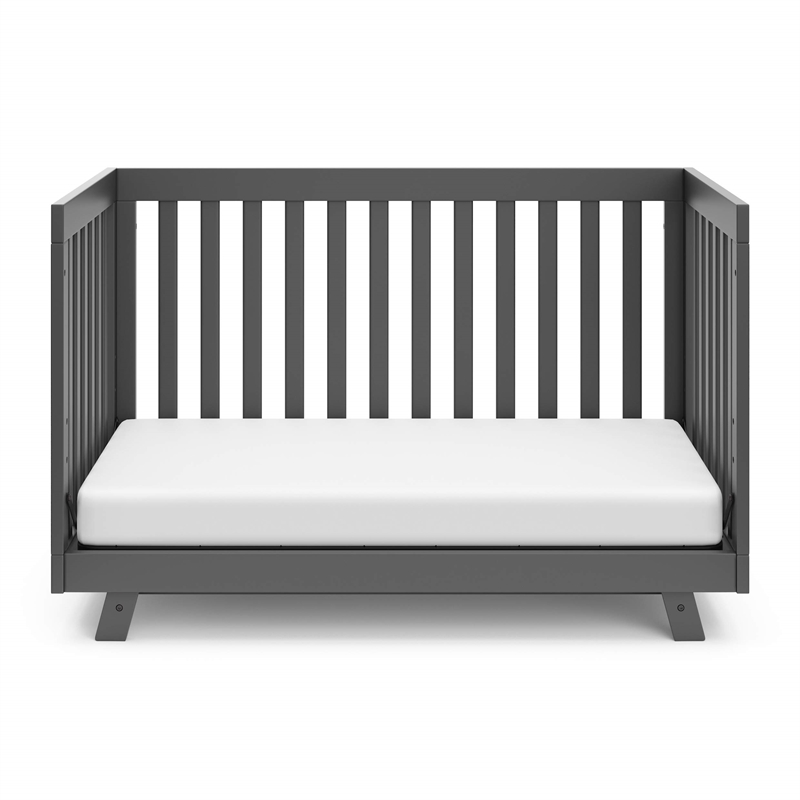 Stork Craft USA Beckett Wood 3-in-1 Convertible Crib in Gray Finish
