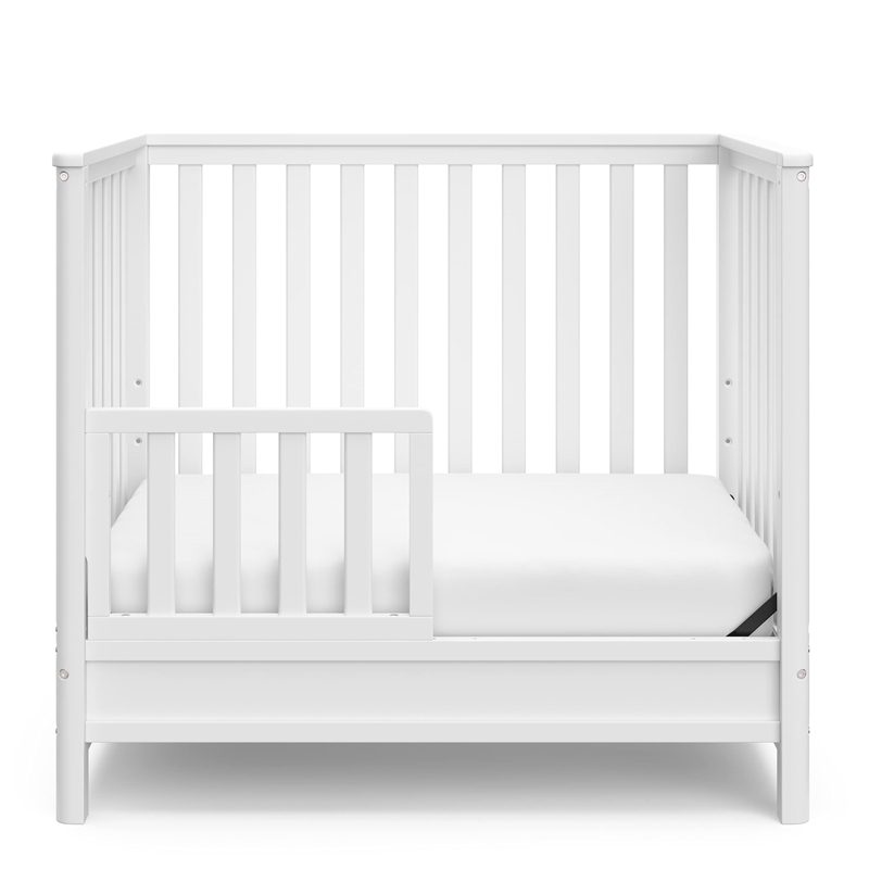 Stork Craft USA Motherly Timeless Wood 4-in-1 Convertible Mini Crib in White