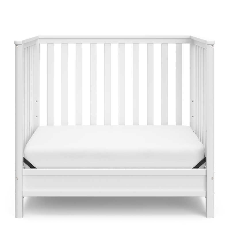 Stork Craft USA Motherly Timeless Wood 4-in-1 Convertible Mini Crib in White