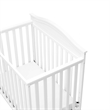 Stork Craft USA Graco Stella Wood 4-in-1 Convertible Mini Crib in White