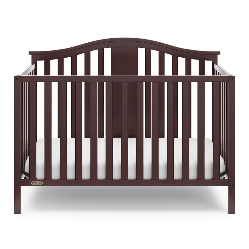 Stork Craft USA Graco Solano Wood 4-in-1 Convertible Crib in Espresso