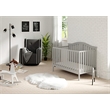 Stork Craft USA Graco Solano Wood 4-in-1 Convertible Crib in Pebble Gray