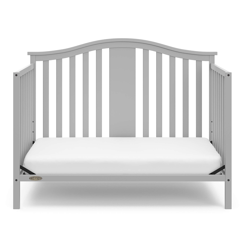Stork Craft USA Graco Solano Wood 4-in-1 Convertible Crib in Pebble Gray