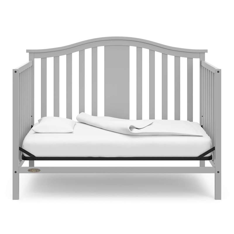 Stork Craft USA Graco Solano Wood 4-in-1 Convertible Crib in Pebble Gray