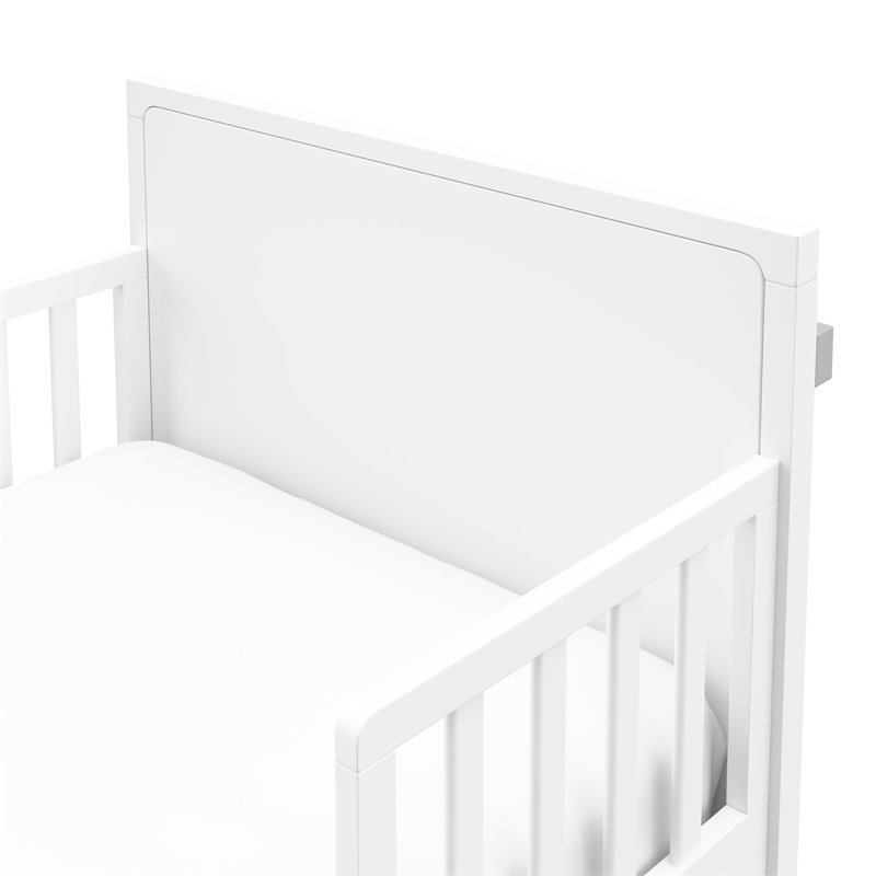 Stork Craft USA Equinox Wood Toddler Bed with Guardrails in White/Gray