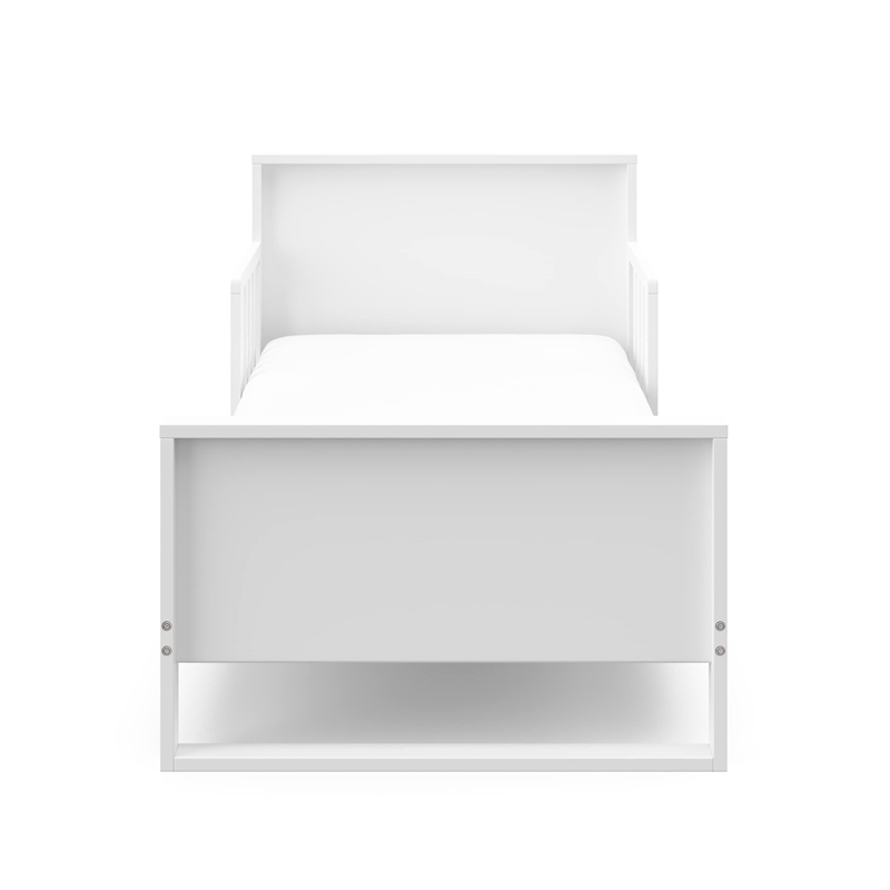 Stork Craft USA Slumber Modern Wood Toddler Bed in White Finish