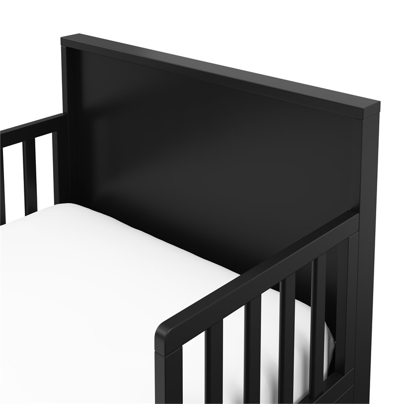 Stork Craft USA Slumber Modern Wood Toddler Bed in Black Finish