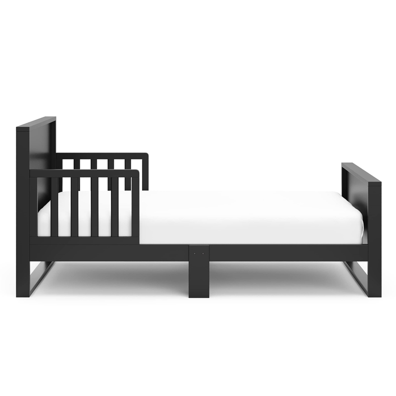 Stork Craft USA Slumber Modern Wood Toddler Bed in Black Finish