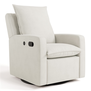 Storkcraft Timeless Recliner Glider with USB Charging Port (Ivory)