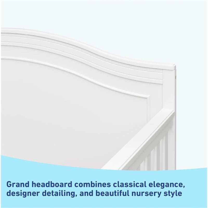 Stork Craft USA Graco Paris Wood 4-in-1 Convertible Crib in White