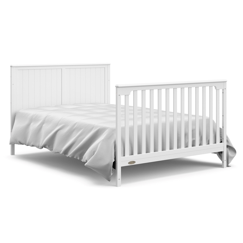 Stork Craft USA Graco Hadley Wood 4-in-1 Convertible Crib & Changer in White