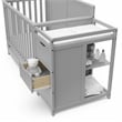 Stork Craft USA Graco Hadley Wood 4-in-1 Convertible Crib & Changer in Gray