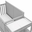 Stork Craft USA Graco Hadley Wood 4-in-1 Convertible Crib & Changer in Gray