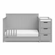 Stork Craft USA Graco Hadley Wood 4-in-1 Convertible Crib & Changer in Gray