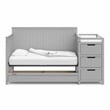 Stork Craft USA Graco Hadley Wood 4-in-1 Convertible Crib & Changer in Gray