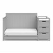 Stork Craft USA Graco Hadley Wood 4-in-1 Convertible Crib & Changer in Gray