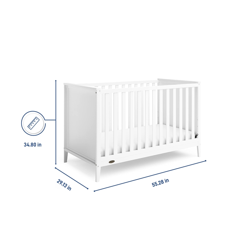 Stork Craft USA Graco Melbourne Wood 3-in-1 Convertible Crib in White