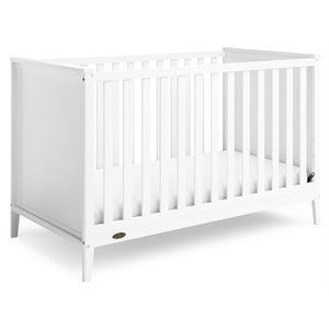 stork craft usa graco melbourne wood 3-in-1 convertible crib in white