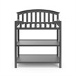 Stork Craft USA Graco 2-shelf Wood Baby Changing Table in Gray