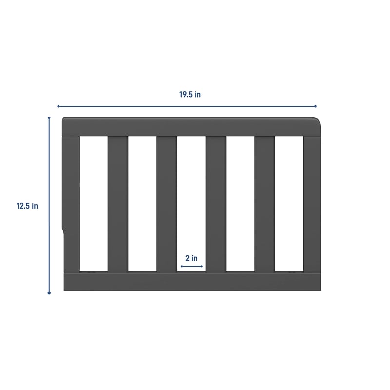 Stork Craft USA Universal Wood Toddler Safety Guardrail in Gray