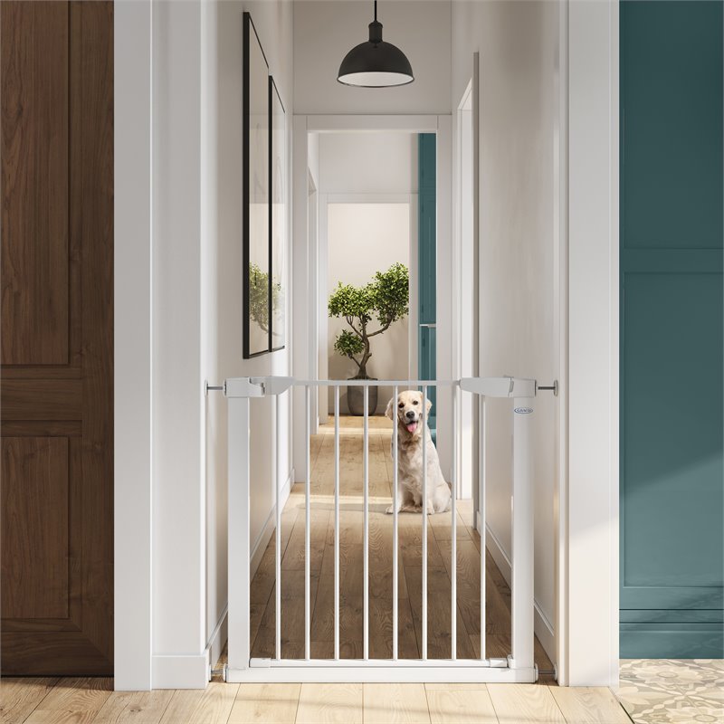Stork Craft USA Graco Babysteps Premium Metal Walk-Thru Safety Gate in White