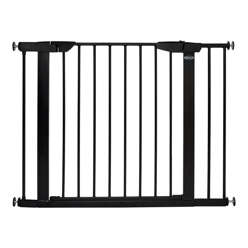 Stork Craft USA Graco Babysteps Premium Metal Walk-Thru Safety Gate in Black