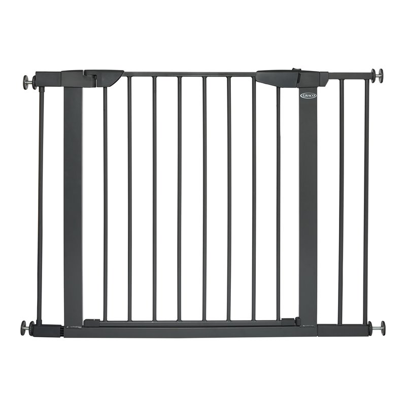 Stork Craft USA Graco Babysteps Premium Metal Walk-Thru Safety Gate in Gray