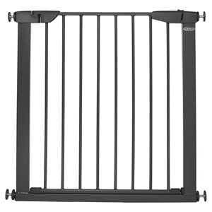 Stork Craft USA Graco Babysteps Premium Metal Walk-Thru Safety Gate in Gray