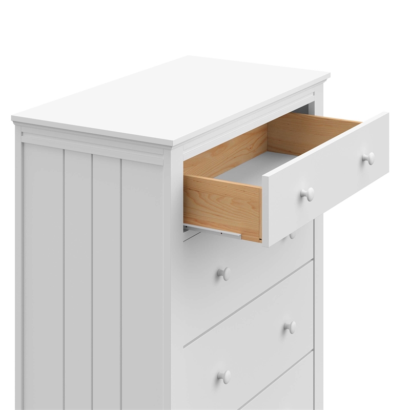 Stork Craft USA Graco Hadley 4-Drawer Wood Chest in White Finish