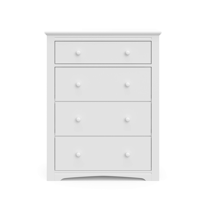 Stork Craft USA Graco Hadley 4-Drawer Wood Chest in White Finish