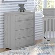 Stork Craft USA Graco Hadley 4-Drawer Wood Chest in Pebble Gray Finish