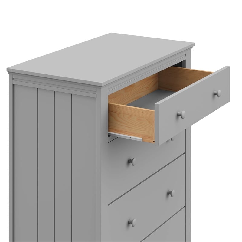 Stork Craft USA Graco Hadley 4-Drawer Wood Chest in Pebble Gray Finish