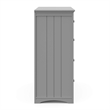 Stork Craft USA Graco Hadley 4-Drawer Wood Chest in Pebble Gray Finish