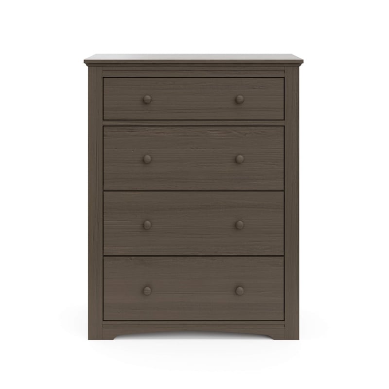 Stork Craft USA Graco Hadley 4-Drawer Wood Chest in Brown Finish