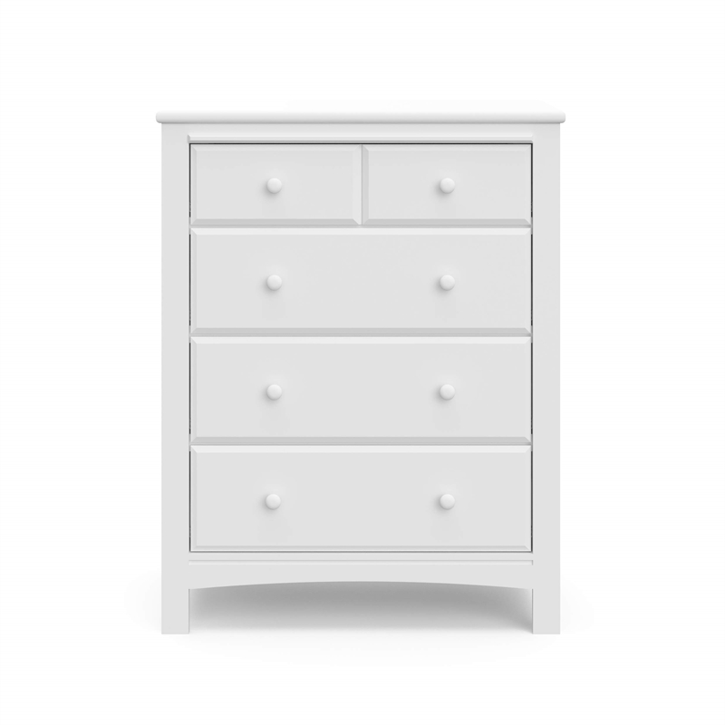 Stork Craft USA Graco Benton 4-Drawer Wood Chest in White Finish