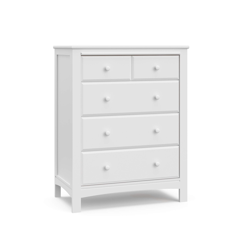 Stork Craft USA Graco Benton 4-Drawer Wood Chest in White Finish