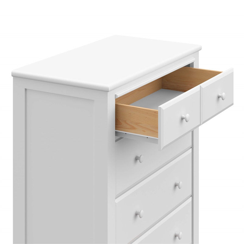 Stork Craft USA Graco Benton 4-Drawer Wood Chest in White Finish