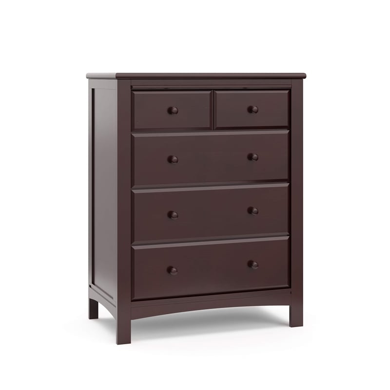 Stork Craft USA Graco Benton 4-Drawer Wood Chest in Espresso Finish