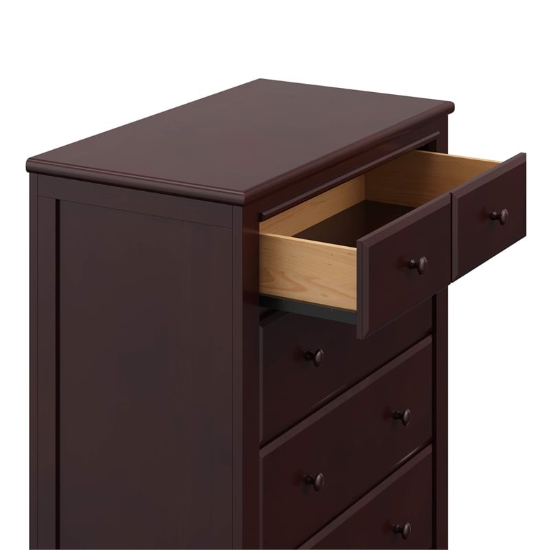 Stork Craft USA Graco Benton 4-Drawer Wood Chest in Espresso Finish