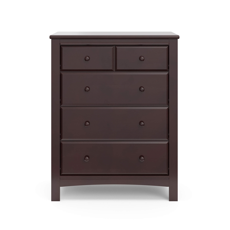 Stork Craft USA Graco Benton 4-Drawer Wood Chest in Espresso Finish