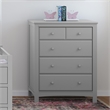 Stork Craft USA Graco Benton 4-Drawer Wood Chest in Pebble Gray Finish
