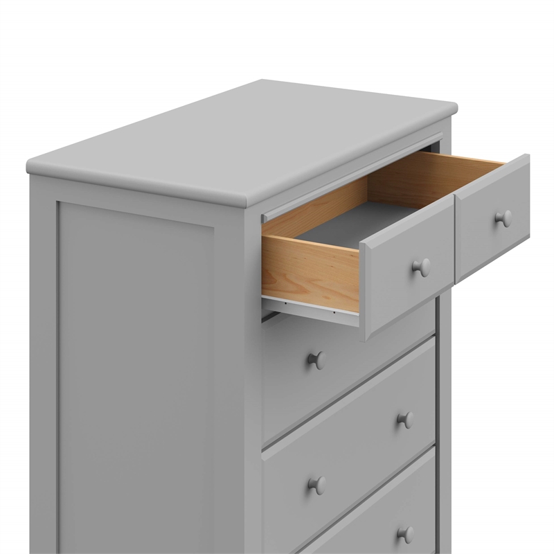 Stork Craft USA Graco Benton 4-Drawer Wood Chest in Pebble Gray Finish