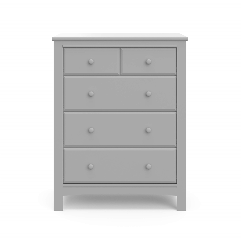 Stork Craft USA Graco Benton 4-Drawer Wood Chest in Pebble Gray Finish