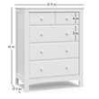 Stork Craft USA Graco Benton 4-Drawer Wood Chest in Pebble Gray Finish