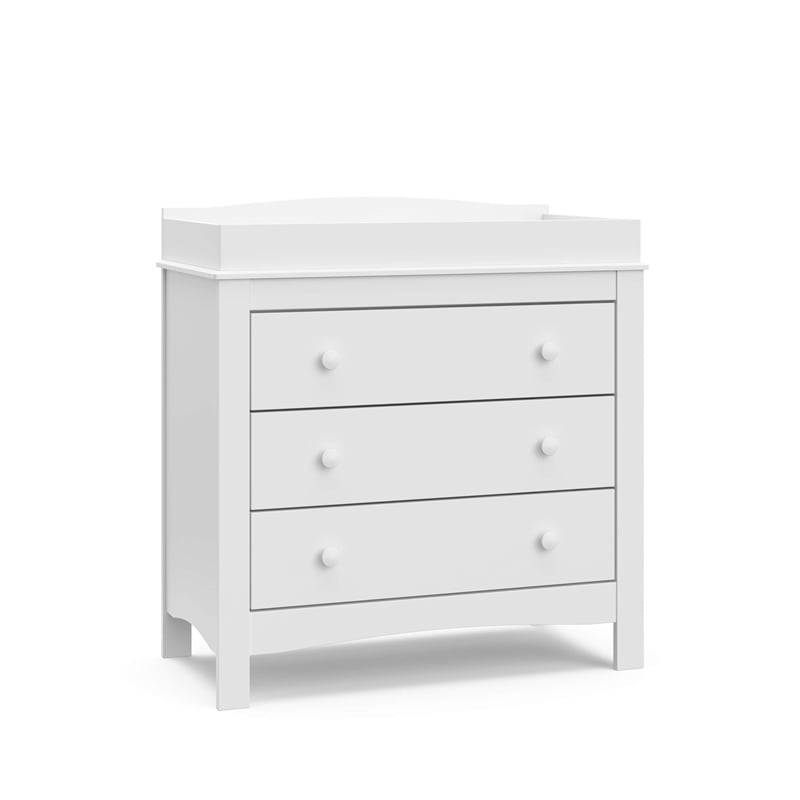 Stork Craft USA Graco Noah 3-Drawer Engineered Wood Chest w/ Topper in White