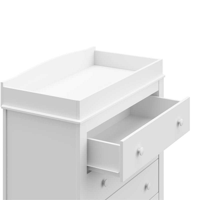 Stork Craft USA Graco Noah 3-Drawer Engineered Wood Chest w/ Topper in White