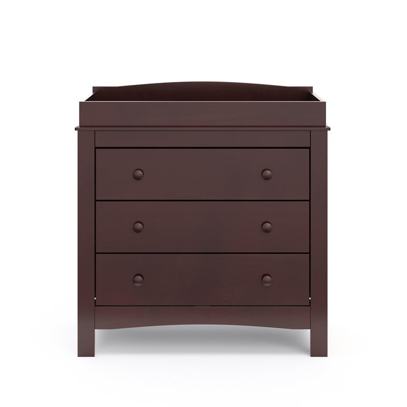 Stork Craft USA Graco Noah 3-Drawer Engineered Wood Chest w/ Topper in Espresso